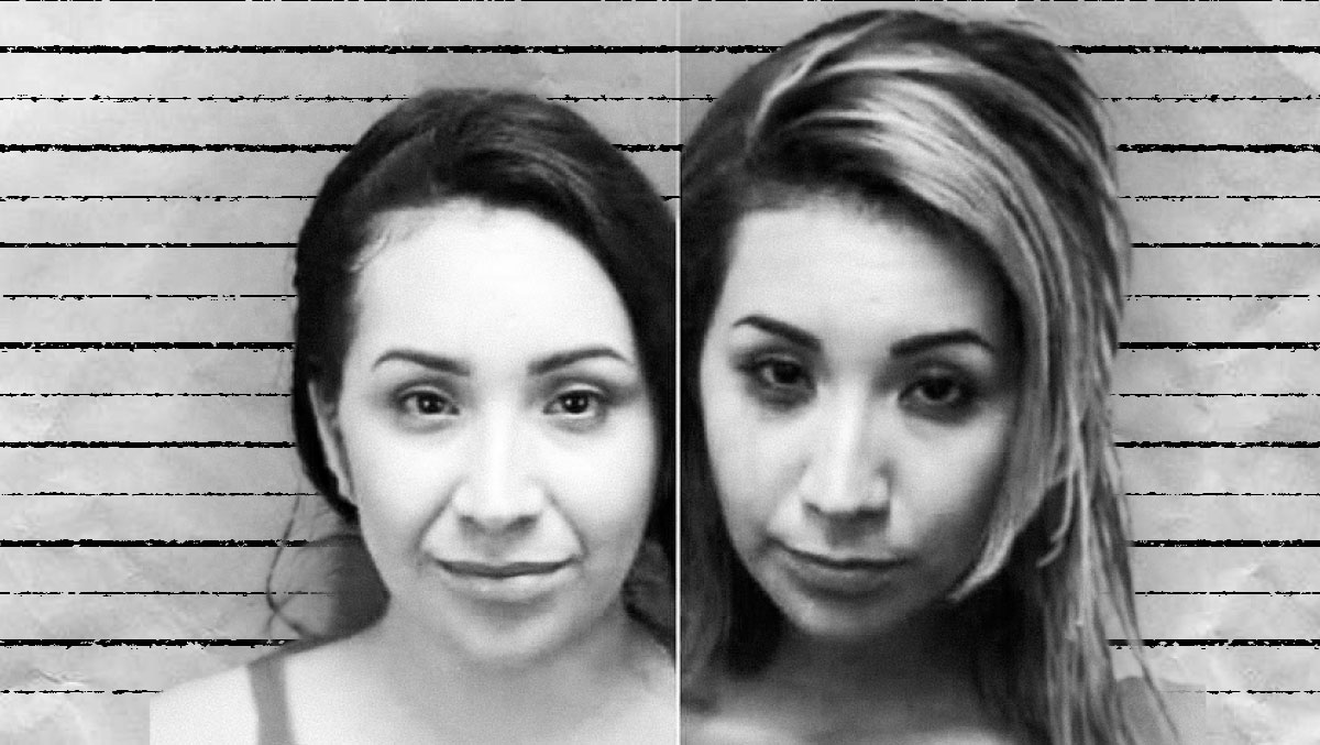 Side-by-side booking photos of Assembly candidate Clarissa Cervantes from her two DUI arrests